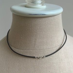 Rubber Cord Necklace with Sterling Silver Clasp